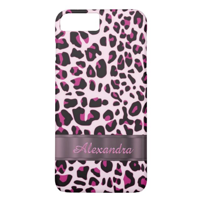 Personalized pretty leopard animal print Case-Mate iPhone case (Back)