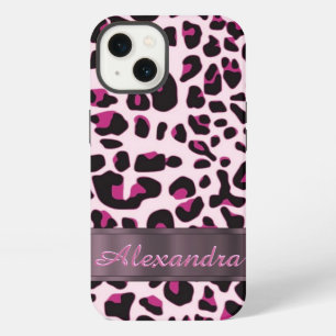 Personalized pretty leopard animal print iPhone 13 case