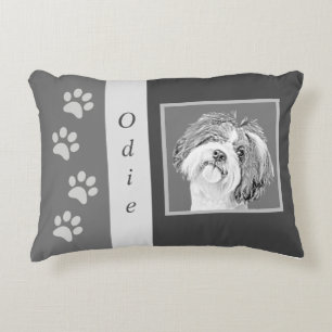 Personalized Pretty Pencil Shih Tzu Accent Pillow