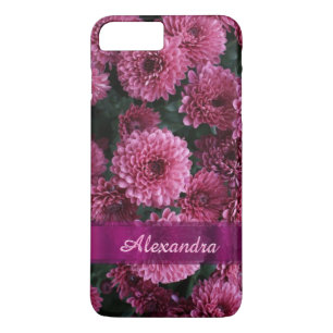 Personalized pretty pink Chrysanthemum flower iPhone 8 Plus/7 Plus Case