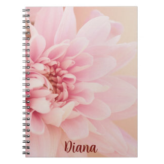 Personalized Pretty Pink Dahlia Notebook