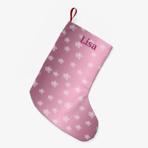 Personalized Pretty Pink Floral Christmas Stocking