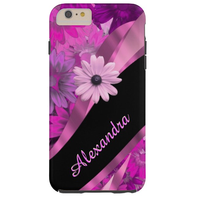 Personalized pretty pink floral pattern Case-Mate iPhone case (Back)