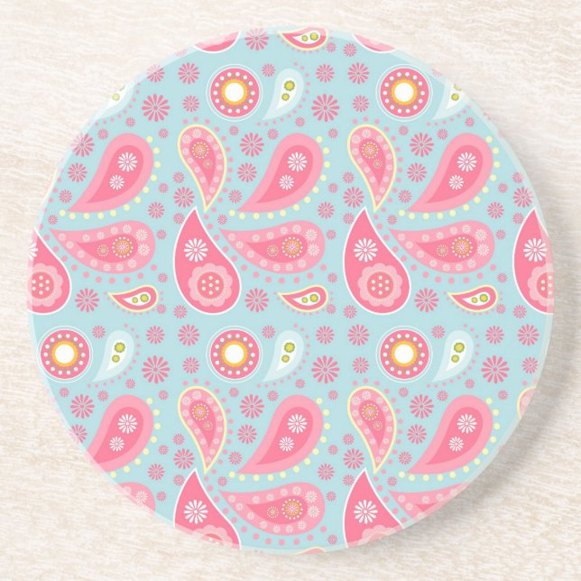 Personalized pretty pink gift ideas for girls coaster (Front)