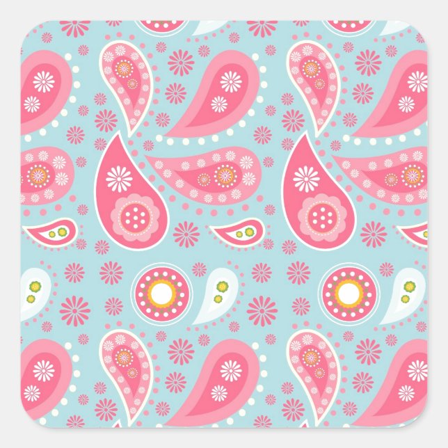 Personalized pretty pink gift ideas for girls square sticker (Front)