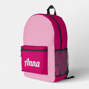 Personalized Pretty Pink Modern Girly Printed Backpack