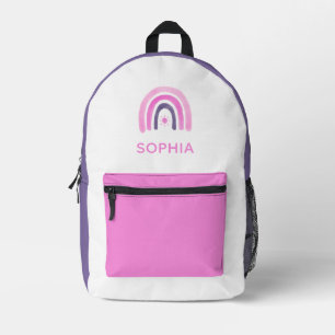 Personalized Pretty Rainbow Girl School Printed Backpack