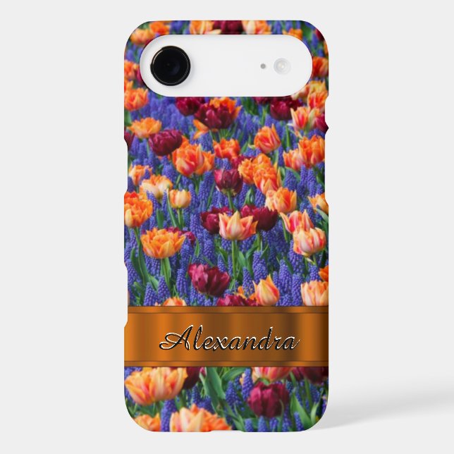 Personalized pretty tulip flower field Case-Mate iPhone case (Back)
