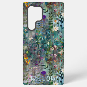 Personalized Pretty Wildflower Boho Pattern Samsung Galaxy Case