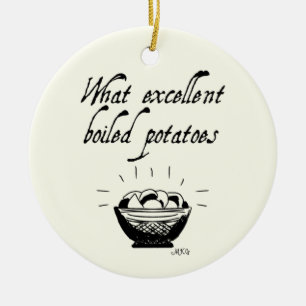 Personalized Pride & Prejudice Boiled Potatoes Fun Ceramic Ornament
