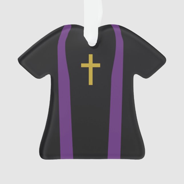 Personalized Priest Christmas Holiday Ornament (Front)