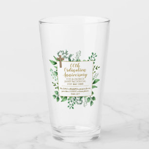 Personalized Priest Ordination Anniversary Gift Glass