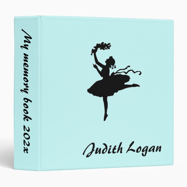 Personalized Prima Ballerina Memory Book Binder (Front/Spine)