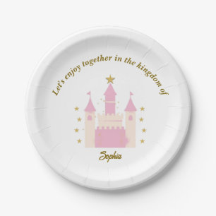 "Personalized Princess and Castle Plates Magical