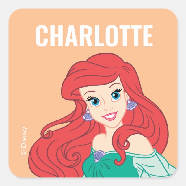 Personalized Princess Ariel Back to School Labels (Front)