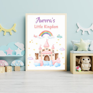 Personalized Princess Castle Nursery  Poster