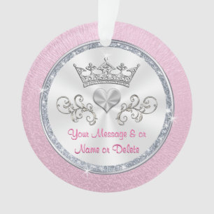Personalized Princess Christmas Ornaments, Tiara Ornament