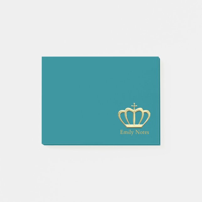 Personalized princess crown post-it notes (Front)