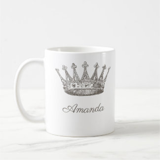 Personalized Princess Crown Tiara Coffee Mug