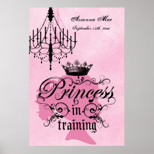 Personalized Princess in Training Nursery Poster