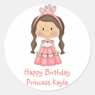 Personalized Princess lollipop labels stickers