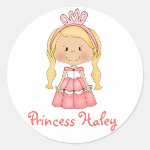 Personalized Princess lollipop labels stickers