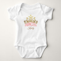 Personalized Princess one-piece for baby girl
