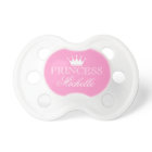 Personalized princess pacifier with name and crown