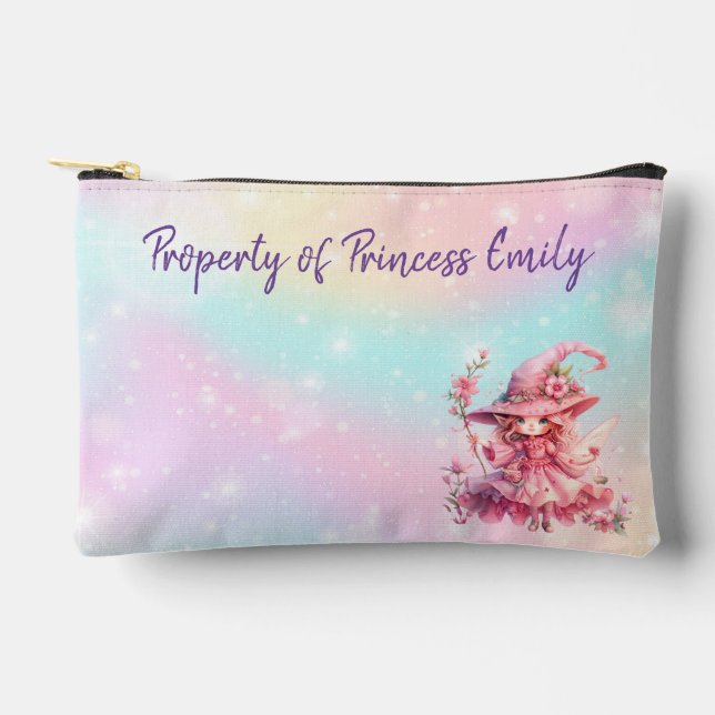 Personalized Princess Pencil Case Accessory Pouch (Front)