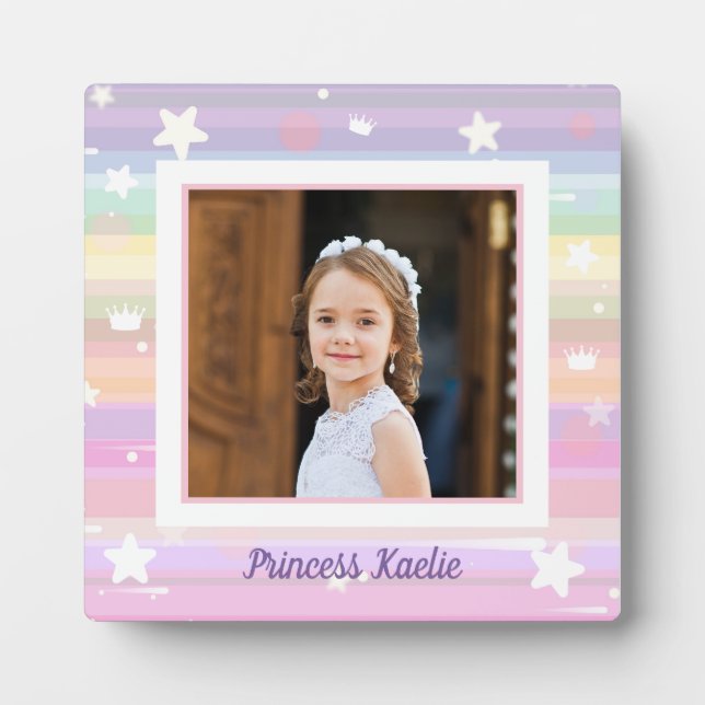 Personalized Princess Photo tabletop Plaque (Devant)