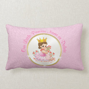 Personalized Princess Pillow, Your Text or Photo Lumbar Pillow