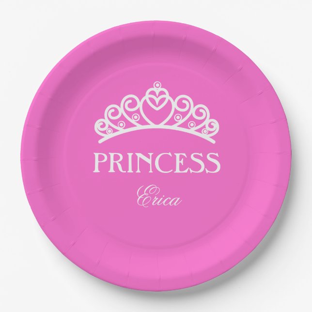 Personalized princess plate with name (Front)