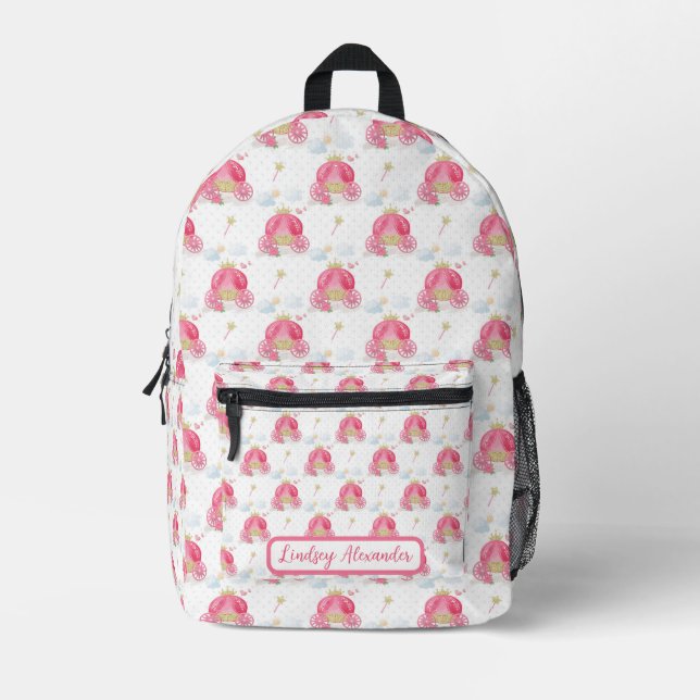 Personalized Princess Printed Backpack (Front)