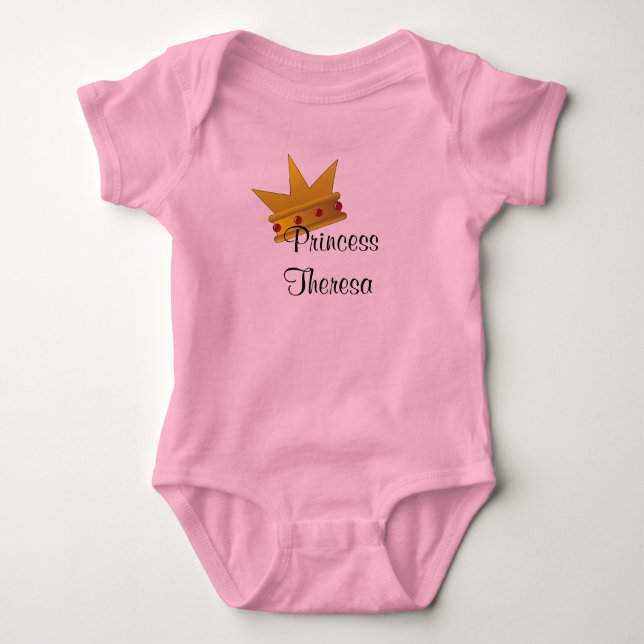 Personalized Princess Shirt - Baby's First Tee (Front)