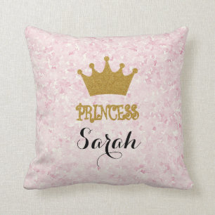 Personalized Princess Throw Pillow