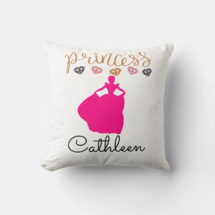 Personalized Princess Throw Pillow