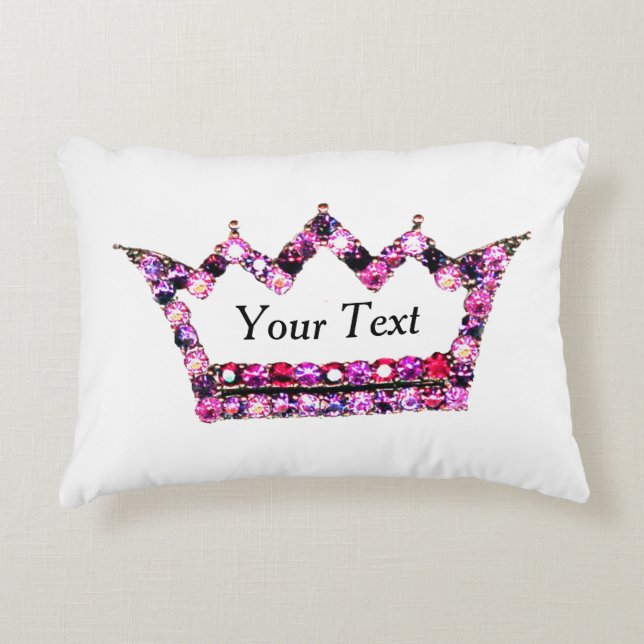 Personalized “ Princess Tiara” Accent Pillow (Front)