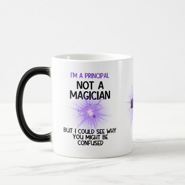 Personalized Principal Back to school funny  Magic Mug (Left)