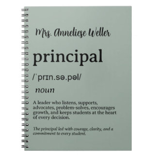 Personalized Principal Definition Notebook
