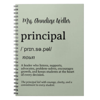 Personalized Principal Definition Notebook