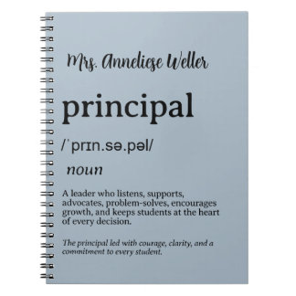 Personalized Principal Definition Notebook