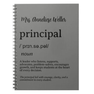 Personalized Principal Definition Notebook