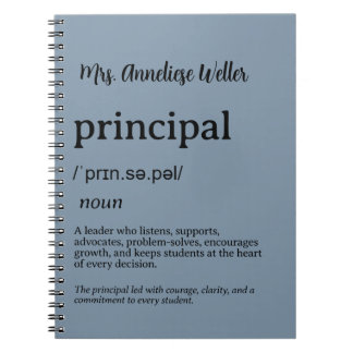 Personalized Principal Definition Notebook