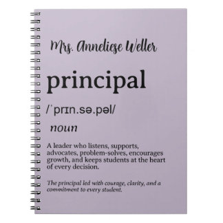 Personalized Principal Definition Notebook
