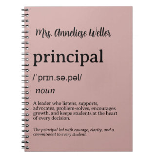 Personalized Principal Definition Notebook
