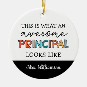 Personalized Principal Funny School Principal Ceramic Ornament