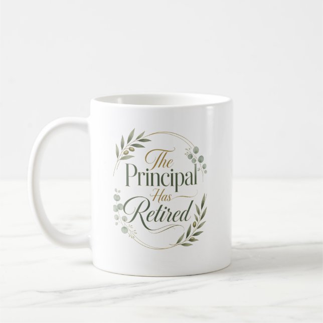 Personalized Principal Retirement Gift Coffee Mug (Left)