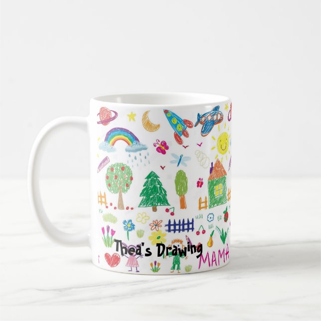 Personalized Print Your Child's Drawing Mug (Left)