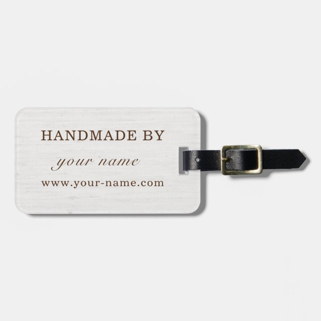 Personalized  Printable Tag for Handmade Jewellery (Front Horizontal)