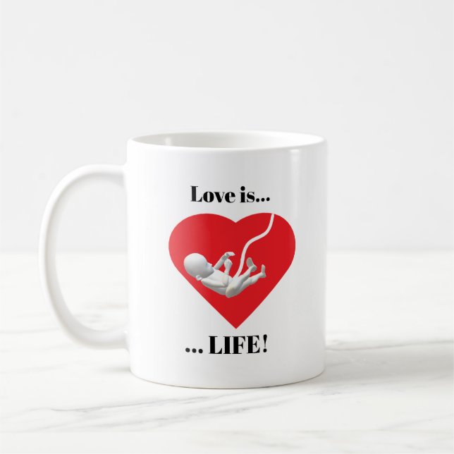 Personalized Pro-life Coffee Mug (Left)